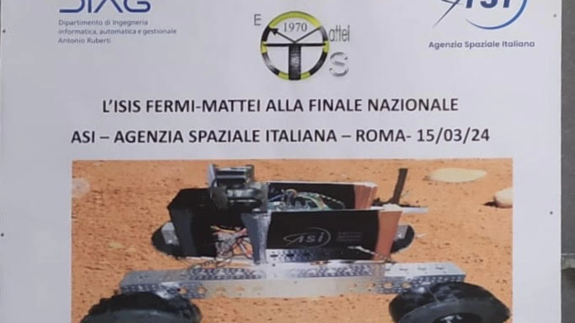 L’ISIS “Fermi-Mattei” di Isernia partecipa alla finale del progetto ROSITA – ROver Spaziale ITAliano presso l’Agenzia Spaziale Italiana